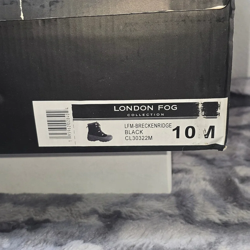 NWB London Fog Breckenridge Boots Black Insulated Waterproof‎  sZ 10